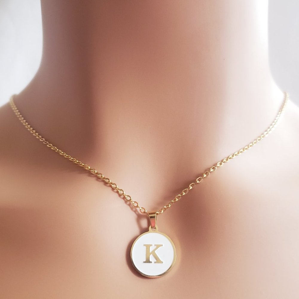 Initial K Gold Necklace